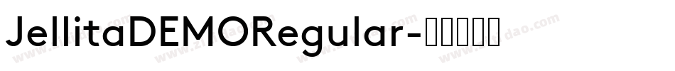 JellitaDEMORegular字体转换