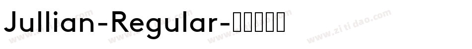 Jullian-Regular字体转换