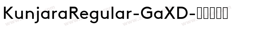 KunjaraRegular-GaXD字体转换