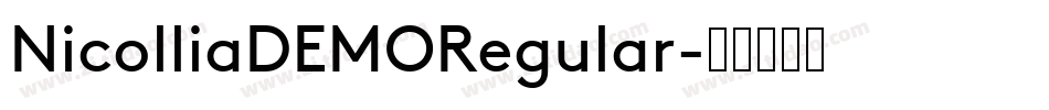 NicolliaDEMORegular字体转换