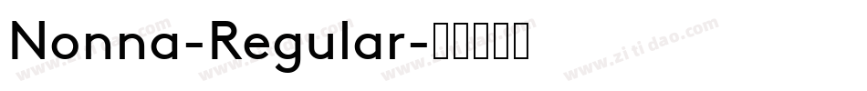 Nonna-Regular字体转换