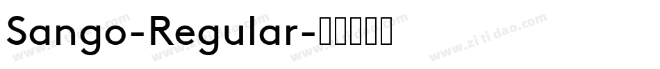 Sango-Regular字体转换