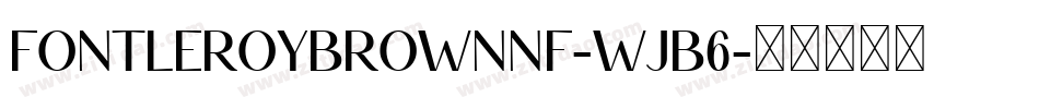 FontleroyBrownNf-wJB6字体转换