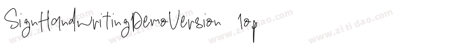 SignHandwritingDemoVersion-1opv字体转换