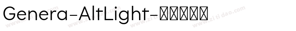 Genera-AltLight字体转换
