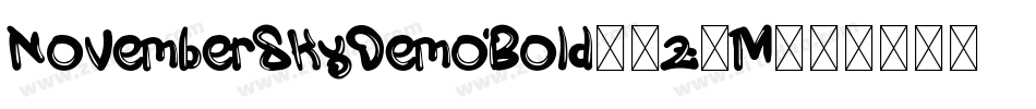 NovemberSkyDemoBold-1z9M字体转换