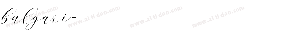 bulgari字体转换