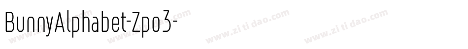 BunnyAlphabet-Zpo3字体转换