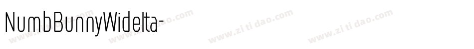 NumbBunnyWideIta字体转换