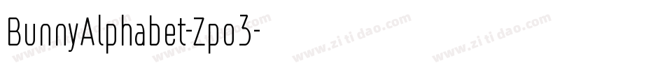 BunnyAlphabet-Zpo3字体转换