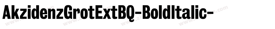 AkzidenzGrotExtBQ-BoldItalic字体转换