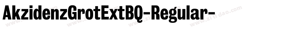 AkzidenzGrotExtBQ-Regular字体转换