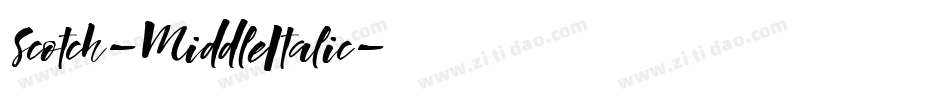 Scotch-MiddleItalic字体转换