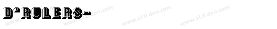 D'Rulers字体转换