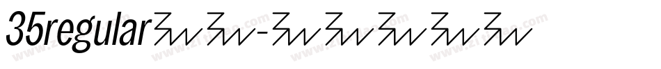 35regular字体字体转换