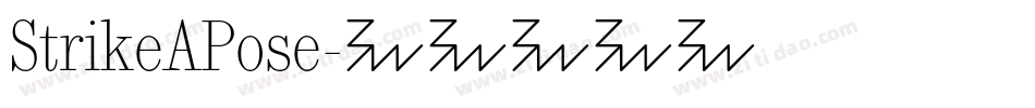 StrikeAPose字体转换
