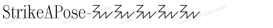 StrikeAPose字体转换