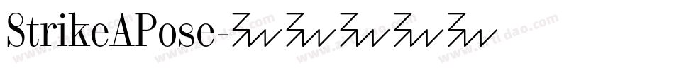StrikeAPose字体转换