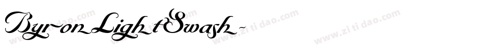 ByronLightSwash字体转换