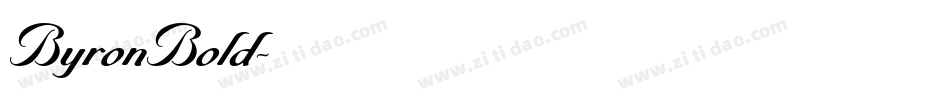 ByronBold字体转换