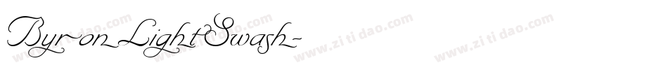 ByronLightSwash字体转换
