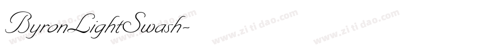 ByronLightSwash字体转换