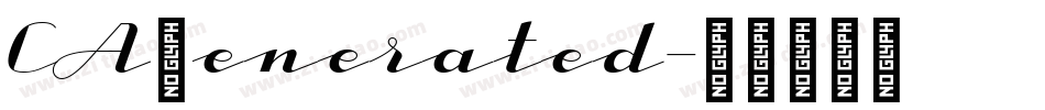 CAGenerated字体转换