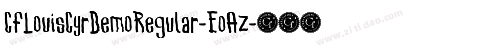 CfLouisCyrDemoRegular-EoAz字体转换