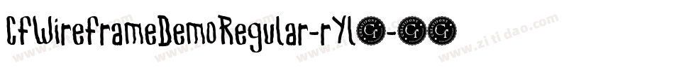 CfWireframeDemoRegular-rYl9字体转换