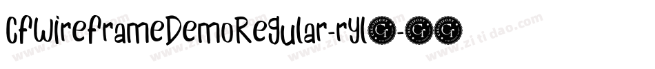 CfWireframeDemoRegular-rYl9字体转换