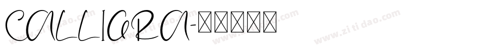 CALLIGRA字体转换