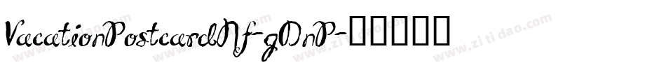 VacationPostcardNf-gDnP字体转换