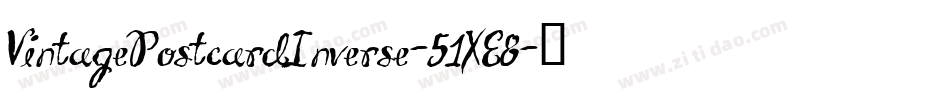 VintagePostcardInverse-51XE8字体转换