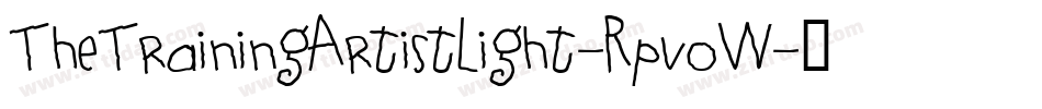 TheTrainingArtistLight-RpvoW字体转换