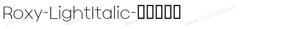 Roxy-LightItalic字体转换