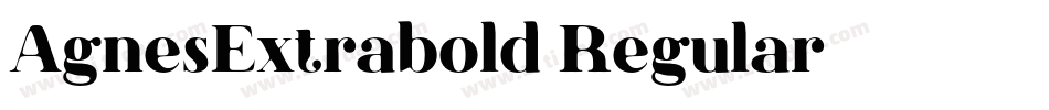AgnesExtrabold-Regular字体转换