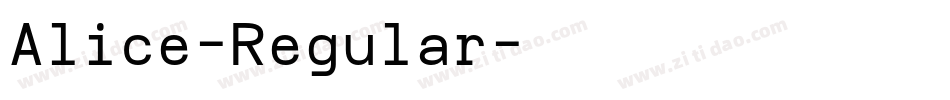Alice-Regular字体转换