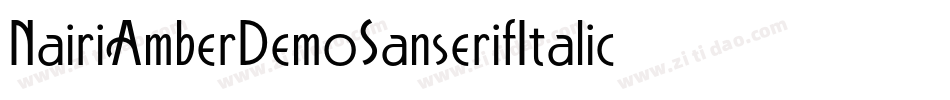 NairiAmberDemoSanserifItalic字体转换