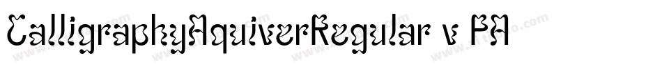 CalligraphyAquiverRegular-v0PA字体转换