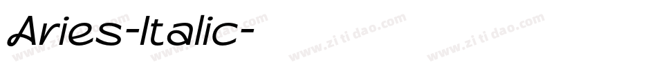 Aries-Italic字体转换