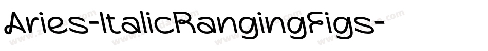 Aries-ItalicRangingFigs字体转换