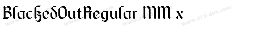 BlackedOutRegular-MM8x字体转换