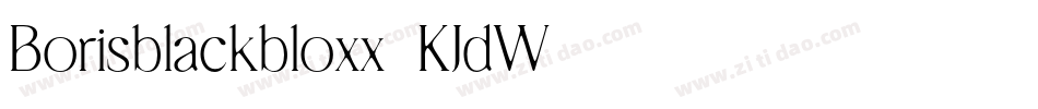 Borisblackbloxx-KJdW字体转换