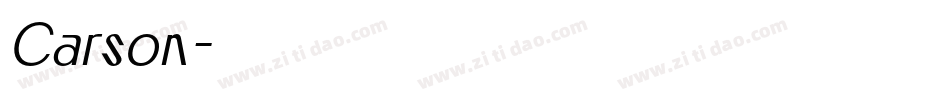 Carson字体转换