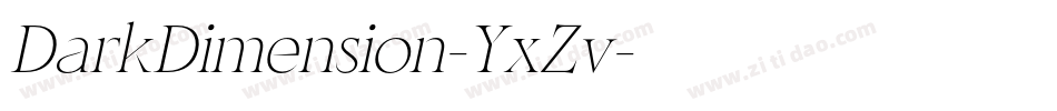 DarkDimension-YxZv字体转换