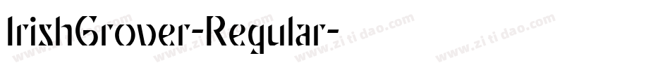 IrishGrover-Regular字体转换