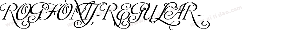 ROGFONTS-REGULAR字体转换