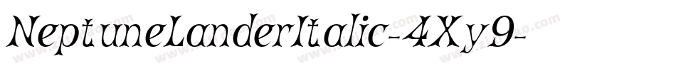 NeptuneLanderItalic-4Xy9字体转换