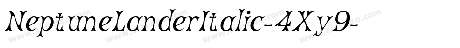 NeptuneLanderItalic-4Xy9字体转换
