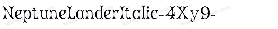 NeptuneLanderItalic-4Xy9字体转换